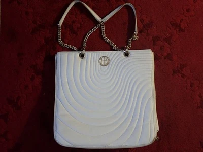 Henri Bendel No 7 Quilt Zip Tote-Caviar NoneWhite Expandable (340B) HandBag $450 - Image 1 of 4