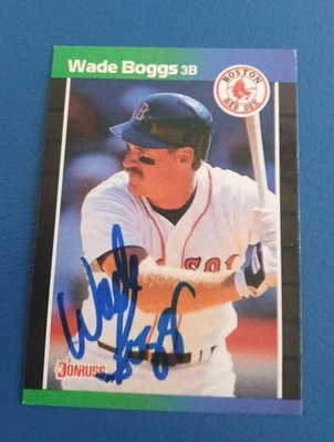 Autógrafo firmado Wade Boggs 1989 Donruss #68 Medias Rojas de Boston casi nuevo-como nuevo  Foto 1 de 2