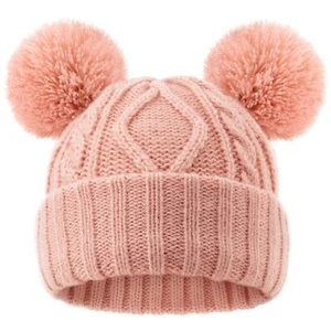 Toddler Winter Hat Pom Pom Beanie Knitted Warm Hats for Baby Kids Boys Girls ... - Picture 1 of 6
