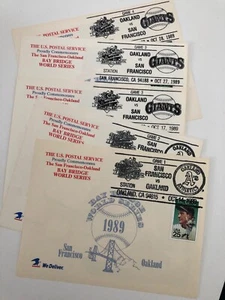 1989 USPS Commemorates Bay Bridge World Series W/5-card Set | Extremely Scarce - Picture 1 of 8