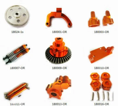 Aluminum alloy metal Upgraded Part For 1:10 HSP 94180 RGT 18000 RC Car Orange - Image 1 of 4