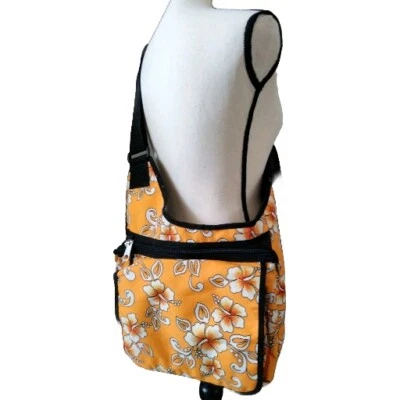 y2k Hawaiian Print Messenger Bag Retro Flowers Crossbody Bag 2000s - Image 1 of 4