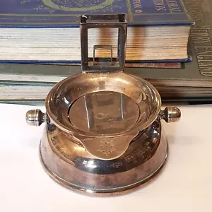 Silver Plated Table Ashtray From Hotel Foyer Vintage Art Deco Circa 1920's - Picture 1 of 9