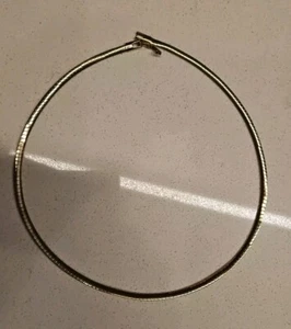  VERGOLDETER OMEGA CHOKER HALSKETTE  - Bild 1 von 6