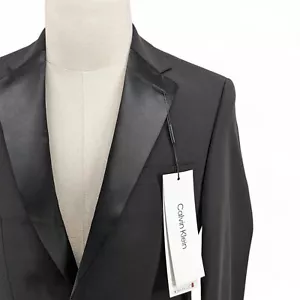 Calvin Klein Herren Slim Fit Infinite Stretch Schwarz Anzug Smoking Jacke 36R $ 450 - Bild 1 von 9