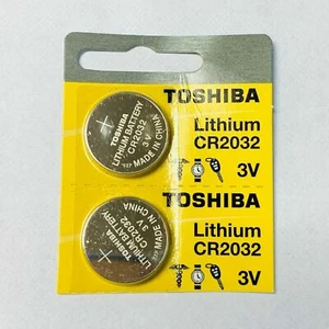 2 x New Original Toshiba CR2032 CR 2032 3V LITHIUM BATTERY BR2032 DL2032 Remote - Picture 1 of 4