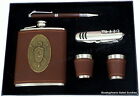 Aladdin Flask Gift Set (#410) - Incl. Flask, 2 Shot Glasses, Pen, Pocket Knife