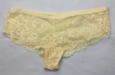 Pretty Yellow Lowrise Lace Panties by Laura Ashley - Size Large - Image 1 of 4