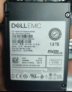 1.6TB SSD Samsung PM1735 DELL EMC MZWLR1T6HBJR-00AD3 MZ-WLR1T60 NVME DPN OOMNMV - Afbeelding 1 van 1