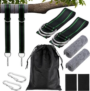 BELLE VOUS Hammock Tree Swing Straps - Heavy Duty Hammock Straps, Carabiners - Picture 1 of 7