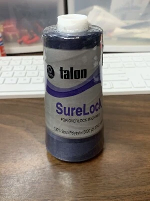Talon Sure-Lock Serger Thread 3,000yd Cone-Navy Blue-Brand New - Image 1 of 3