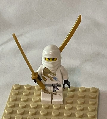 Lego Ninjago Zane Minifigura El Arma Dorada Dragón Traje Auténtico Foto 1 de 4