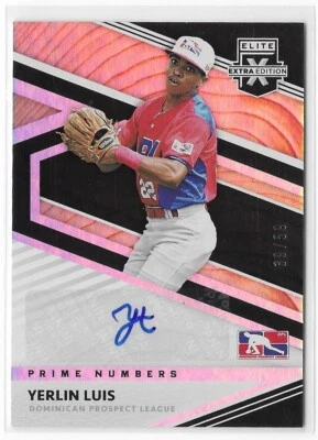 Yerlin Luis 2020 Panini Elite Extra Edition Prime Numbers Autograph #191 /59 RC - Image 1 of 2