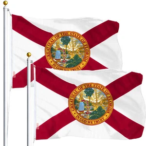 TWO PACK of 3X5 FLORIDA STATE FLAG FL FLAGS US STATES - Picture 1 of 6