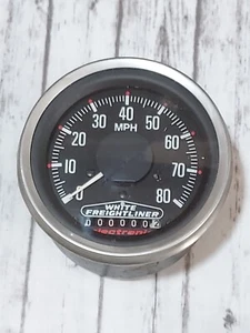 White FREIGHTLINER FLA FLT WFT Electronic Speedometer Odometer Gauge 80 MPH New - Foto 1 di 4