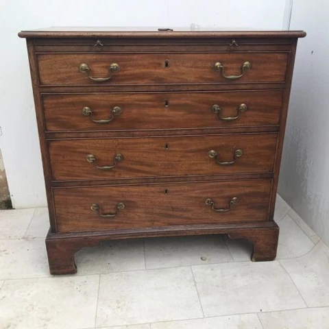 Bachelor chest Cuban mahogany brush slide chest of drawers Cover