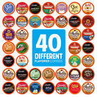 Two Rivers Flavored Coffee Pods Variety Pack For Keurig K-Cup, 40 Count