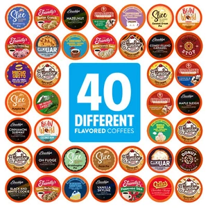 Two Rivers Flavored Coffee Pods Variety Pack for Keurig K-Cup, 40 Count - Picture 1 of 10