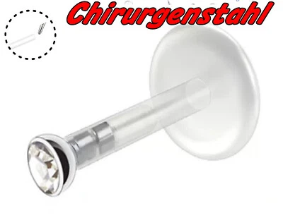 Lippenpiercing Bioflex Labret Ohr Lippe Stab Tragus Helix Stecker +BLITZVERSAND+ - Bild 1 von 2