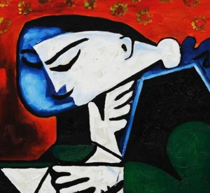 Picasso Die Lektüre art Kunstwerk Deko Bild 30x42 Leinwand Collection A1P9 - Picture 1 of 3