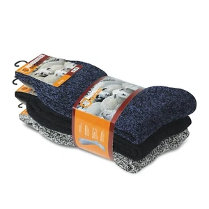 Calcetines de lana para hombre 3 pares calcetines térmicos naturales de invierno cojín calcetines gruesos para el hogar - Imagen 1 de 22