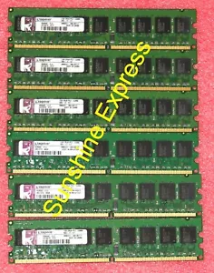 Kingston 6 GB (6x1 GB) 2Rx8 CL5 240 pin DDR2-667 PC2-5300E ECC memoria KD6502-ELG - Foto 1 di 1