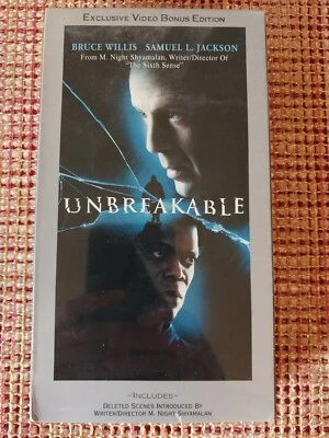 UNBREAKABLE (VHS, 2001) Exclusive Video Bonus Edition NEW, Sealed - Image 1 of 4