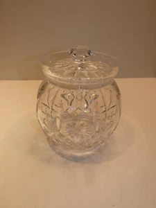 Elegant Waterford Crystal Biscuit Jar w Lid - Picture 1 of 7