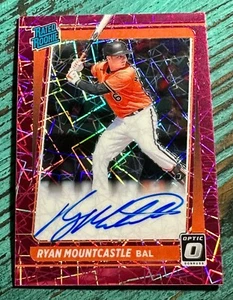 Ryan Mountcastle 2021 Donruss Optic Rated Rookie Pink Velocity Auto RC #d 01/75 - Imagen 1 de 2