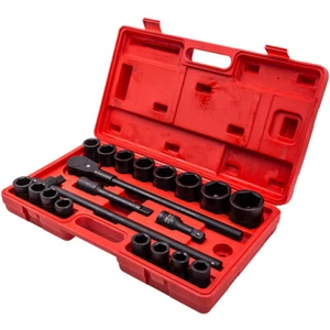 21x 3/4 pollici 19-50 mm unità presa a impatto profondo set cricchetti riparazione garage - Foto 1 di 12