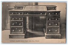 1910 Charles Dickens Desk from Gads Hill House Furniture Unposted Postcard