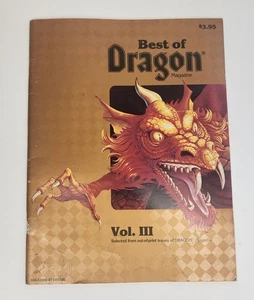 Revista Best Of Dragon Vol. III de julio de 1983 TSR Dungeons & Dragons coleccionable - Imagen 1 de 14