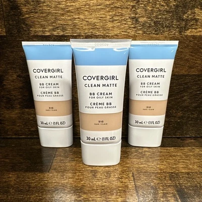 (3) CoverGirl Clean Matte BB Cream For Oily Skin, Fair #510 30 mL NEW - Image 1 of 4