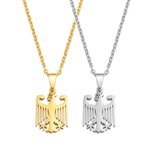 Deutschland Kette Adler Bundesadler Edelstahl Anhänger mit Kette Rostfrei - Bild 1 von 7