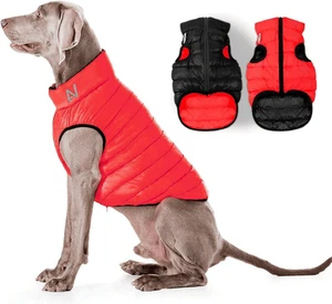 Lightweight Reversible Red Winter Dog Coat Size XS Chest 13 in Warm Jacket - Picture 1 of 6