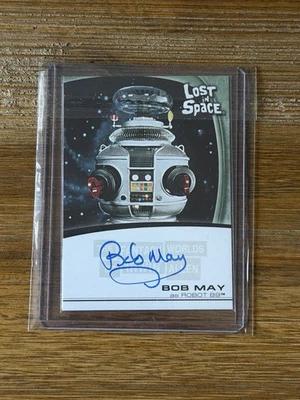 FANTASY WORLDS OF IRWIN ALLEN LOST IN SPACE BOB MAY AUTOGRAPH CARD A5 Robot B9 - Image 1 of 2