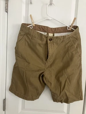 Pantalones Cortos Glory Desteñidos Para Hombre Talla 34Tan Caqui Frente Plano Bermudas Exterior Foto 1 de 3