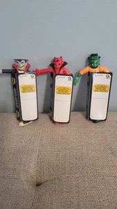 Vintage 1990er Amscan biegsame Halloween Monster 3er Set - Dracula, Teufel &... - Bild 1 von 4