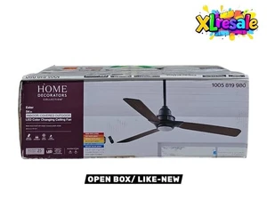 Home Decorators Ester 54 LED Indoor/Outdoor Matte Black Ceiling Fan w/Remote - Picture 1 of 16