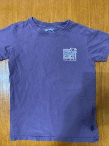Billabong Girls Size 5 /M Purple T-Shirt Island Vibes Palm Tree Waves - Picture 1 of 4