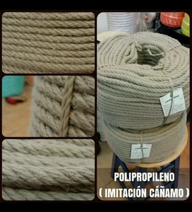 Cordage Corde Tressée Polypropylène Simili Chanvre 10mm X 100mts Nautica - Photo 1/1