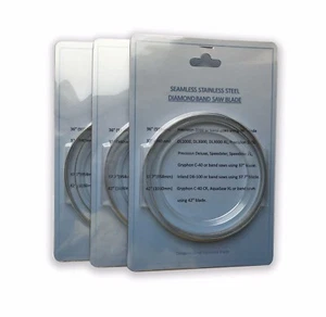 3pcs/pack 42''x1/8" Diamond Coated Replacement Band Saw Blade For CR40 Custom XL - Picture 1 of 5