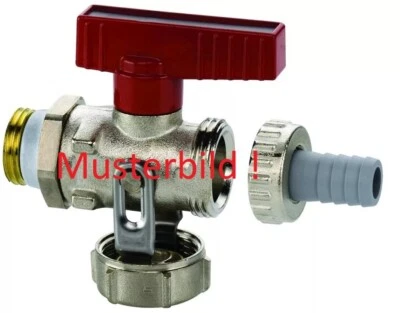 1x KFE-Kugelhahn Simplex 1/2" vernickelt mit Schlauchverschraubung F10638 - Bild 1 von 4