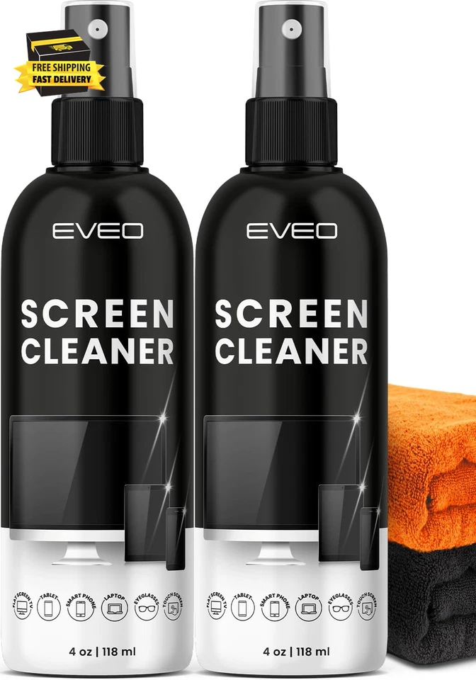 Bildschirmreiniger Spray - TV Bildschirmreiniger Spray und Mikrofasertuch Set, berechnen - Bild 1 von 4