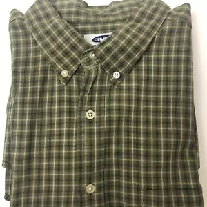 Old Navy LS Mens Casual Shirt Button Down Size XXL Green/Blue Plaid - Picture 1 of 10