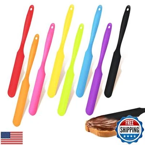 8pcs Jar Spatula,Silicone Jar Scraper with Long Handle,Jam Spreader Cake Crea - Picture 1 of 5