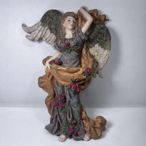 Vintage Ceramica Lady Angelo Parete Decorazione Casa Sterling Natale Stagionale Floreale - Foto 1 di 9