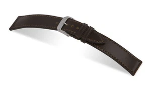 RIOS1931 Genuine Shell Cordovan Leather Watch Band Strap 20 mm Mocha "Seattle" - Picture 1 of 3