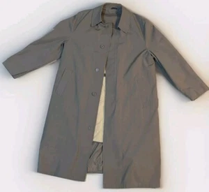 Oleg Cassini Mens All Weather Coat Size 42 Long 3 Button Trench W Zip Out Liner - Picture 1 of 8