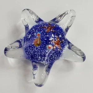 GLASS STAR FISH 5 1/4" STARFISH PAPERWEIGHT - Picture 1 of 8